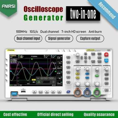 Oscilloscope Digital 2 In 1 Dual Channel 100Mhz 1Gsa/S Fnirsi -1014D