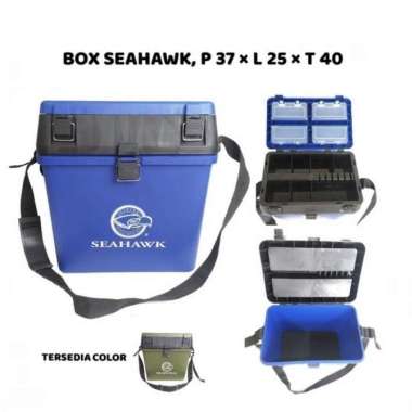 Box Pancing tackle box seat box SeahÃ wk kotak perlengkapan pancing Biru
