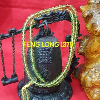 Kalung Japamala | Biji Mala | Tasbih Kristal Hijau 108 Butiran Kecil