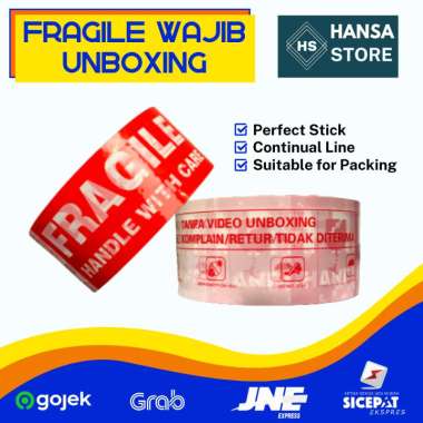 Lakban Fragile Wajib Video Unboxing Untuk Packing Lengket & Kuat