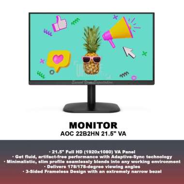 MONITOR AOC 22B2HN FHD 75Hz MONITOR AOC 22 INCH LED AOC MON13-AOC