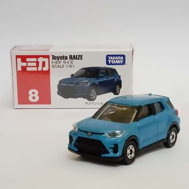 Tomica No 8 Mobil Toyota Raize biru Takara Tomy Diecast mobil Toyota Miniatur Mobil Mainan anak