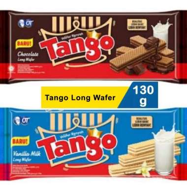 Promo Harga Tango Long Wafer Vanilla Milk 130 gr - Blibli