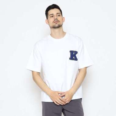 Kasual Kaos White Super K Oversized Tee Putih XL