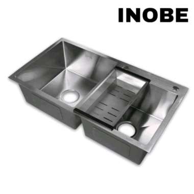Kitchen sink 8245 stainless sus 304 INOBE wastafel bak cuci piring 2 lubang minimalis