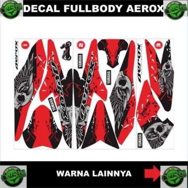 DECAL DEKAL STIKER STICKER DECAL FULLBODY AEROX 155/VARIASI STICKER AEROX 155 1 Merah