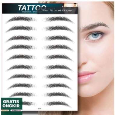 Sticker Alis 4D Eyebrow Tattoo Alis Waterproof Tato Alis Sulam Alis Random