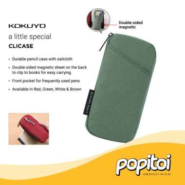 Kokuyo Clicase Clip On Retro Pencil Case Tempat Pensil Multicolor
