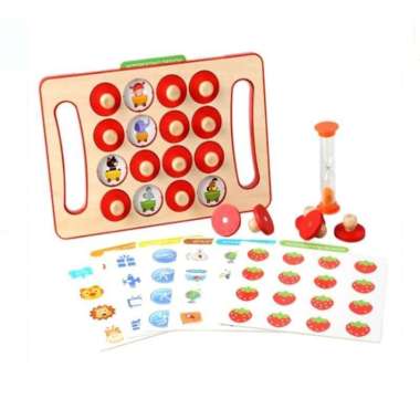 Mainan Edukasi Montessori Memory Chess Permainan Memori Daya Ingat