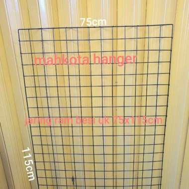 Jaring Ram Besi Dinding Hitam Ukuran 75x115 Gantungan Hook Ram Display