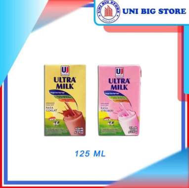 Promo Harga Ultra Milk Susu UHT Stroberi 125 ml - Blibli