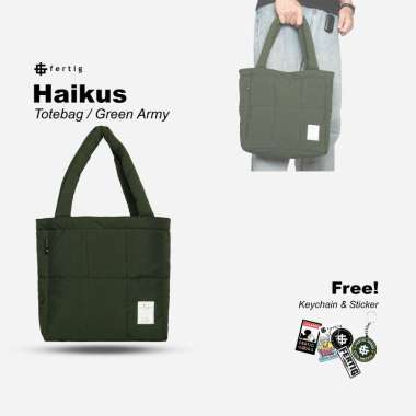 Fertig - Puff Tote bag - Haikus Olive