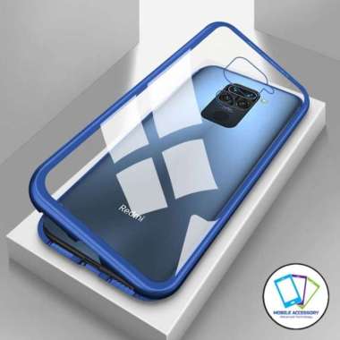 Hardcase Magnet Xiaomi Redmi Note 9 Note9 Casing Hard Case Magnetic Metal Glass 1 Sisi Kaca Belakang