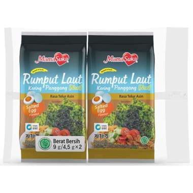 Promo Harga Mamasuka Rumput Laut Panggang Salted Egg per 2 bungkus 4 gr - Blibli