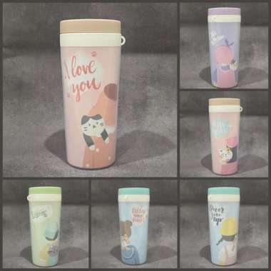 BOTOL AIR MINUM FOOD GRADE BPA FREE CAT PERSON 300ml - BP052