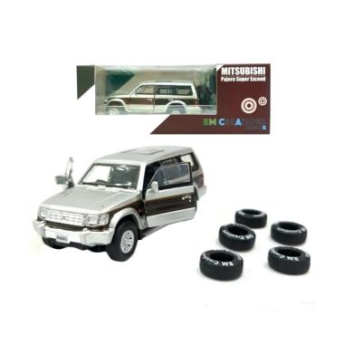 BM CREATIONS 136075R #021 Mitsubishi Pajero Super Exceed +5 Wheels Diecast - Silver Brown