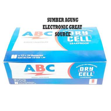 ABC Batu Batre Besar Tipe D D1 A1 Baterai Jumbo Per Biji Murah Ecer Grosir