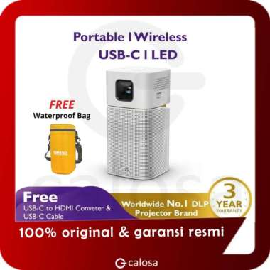Mini Wireless Projector BenQ GV1 Portable Bluetooth Speaker USB-C HDMI