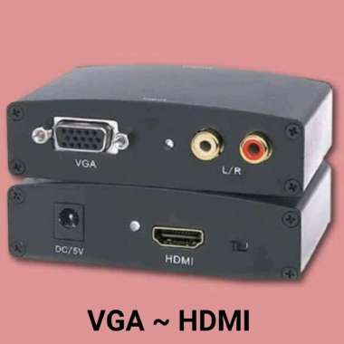 VGA and RCA Audio to HDMI Converter Box