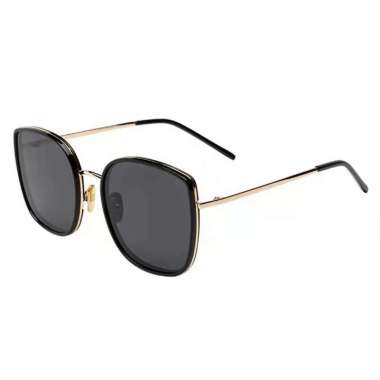 ONE-C658 Kacamata Hitam Titanium Sunglasses Round Retro Logam Bingkai Kacamata Wanita Korean Import 