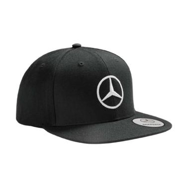 Mercedes-Benz 3170 Flat Brim Topi [Original] - BLACK