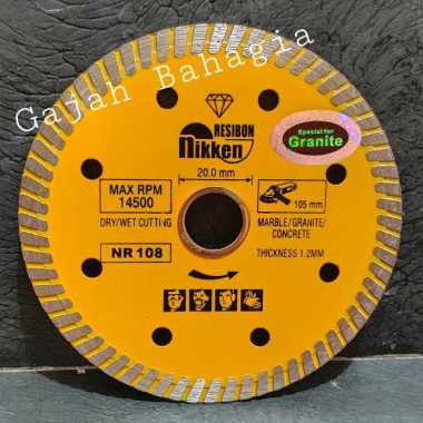 Diamond wheel turbo granite Mata gerinda potong keramik NIKKEN RESIBON