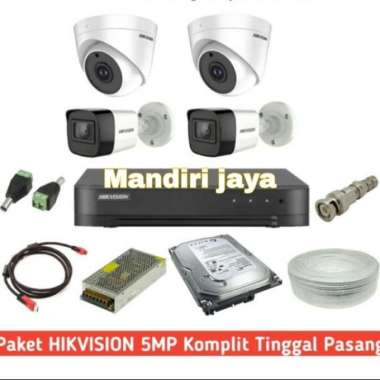Paket Cctv Hikvision 5 MP 4 Camera Paket Lengkap
