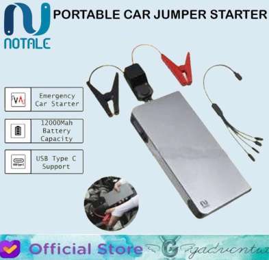 Notale Car Jump Jumper Starter Charger Aki Mobil Powerbank 12000mAh