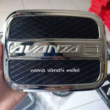 noona variasi mobil Cover Tangki Mobil for Avanza Lama Chrome Black