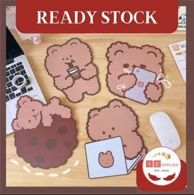 READY STOCK!!! Premium Bear Mouse Pad Motif Kartun Lucu Untuk Komputer Pc / Laptop / Desk Pad Motif 