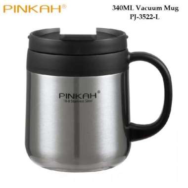 PINKAH PJ-3522-L Tumbler Termos Kopi Coffee Mug Dingin Panas 340ML Silver Silver