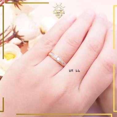 CINCIN KAWIN EMAS ASLI KADAR 375/8K CINCIN POLOS COUPLE SIMPEL CANTIK MINIMALIS WR 66 16