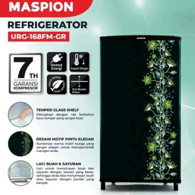 Kulkas 1 Pintu Maspion URG-168 FB/FM/HS | Lemari es URG168 Uchida 168FM GR