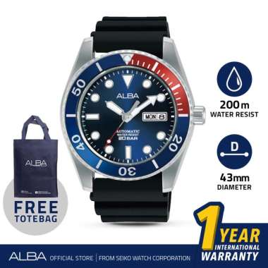 Jam Tangan Pria Alba AL4425 Silicone Automatic AL4425X1 Original