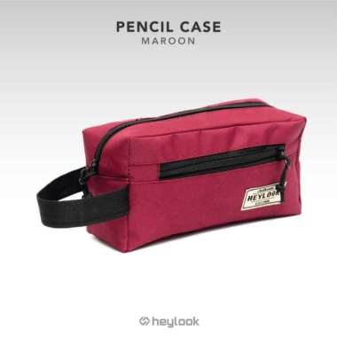 Tempat Kotak Wadah Case Alat Tulis Kantor Pensil Pencil Pulpen Atk N12 Maroon