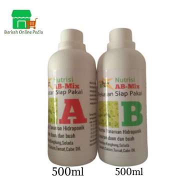 AB Mix Sayuran Daun Dan Sayuran Buah Pekatan 1liter / Pupuk Hidroponik