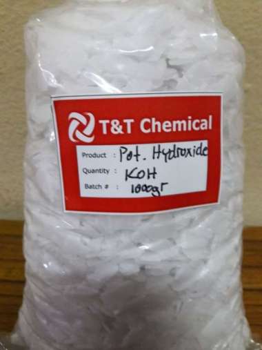 potasium potassium hydroxide kalium hidroksida KOH 1kg Putih / White