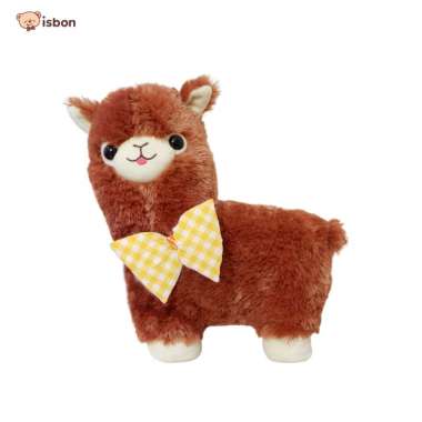 Boneka Mainan Karakter Llama Glama Alpaca Berbulu Halus dan Lembut Brown