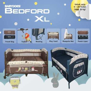 Box Bayi Babydoes Bedford XL / Tempat Tidur Bayi Blue