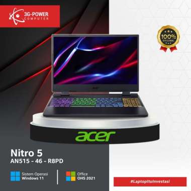 Acer Nitro 5 AN515 46 R8PD - Laptop Gaming - [Ryzen 7-6800H / 16GB / 512GB SSD / RTX3060 6GB / 15.6"