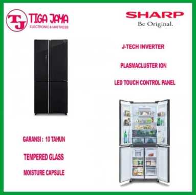 SHARP SJIF91PGGB KULKAS SIDE BY SIDE 4 PINTU 639 L INVERTER