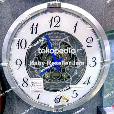 New Jam Dinding Seiko Japan Melodies Bunyi QXM397 QXM397S Original