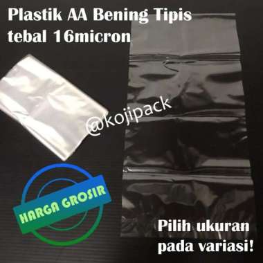 Plastik AA Bening TIPIS 16 micron ECERAN 10x20 12x25 15x30 20x35 26x40 12x25