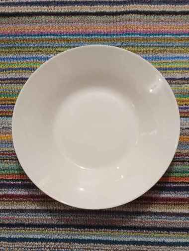 Piring Putih Polos / Piring Makan / Piring Sayur Beling 8"