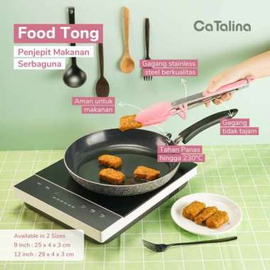 CaTalina Capitan Penjepit Makanan Es Batu Silicone Tahan Panas Food Tong 12