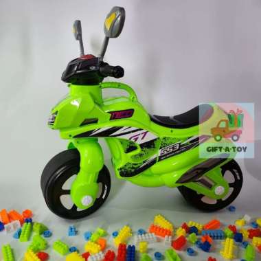 GIFTATOY MAINAN ANAK MOTOR BALAP JUMBO KENDARAAN TUNGGANG BAN BESAR