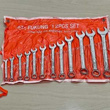 kunci ring pas fk 12pcs 824 fukung brand ringpas set kunci kombinasi