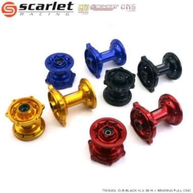 TROMOL DEPAN BELAKANG KLX 150 36 HOLE CNC SCARLET Biru