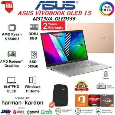 ASUS VivoBook 15 M513UA-OLED556 AMD Ryzen 5-5500U 8G 512GB SSD W11 OHS