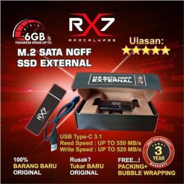 CASING SSD / ENCLOUSURE RX7 M2 NGFF SATA USB3.0 - SSD